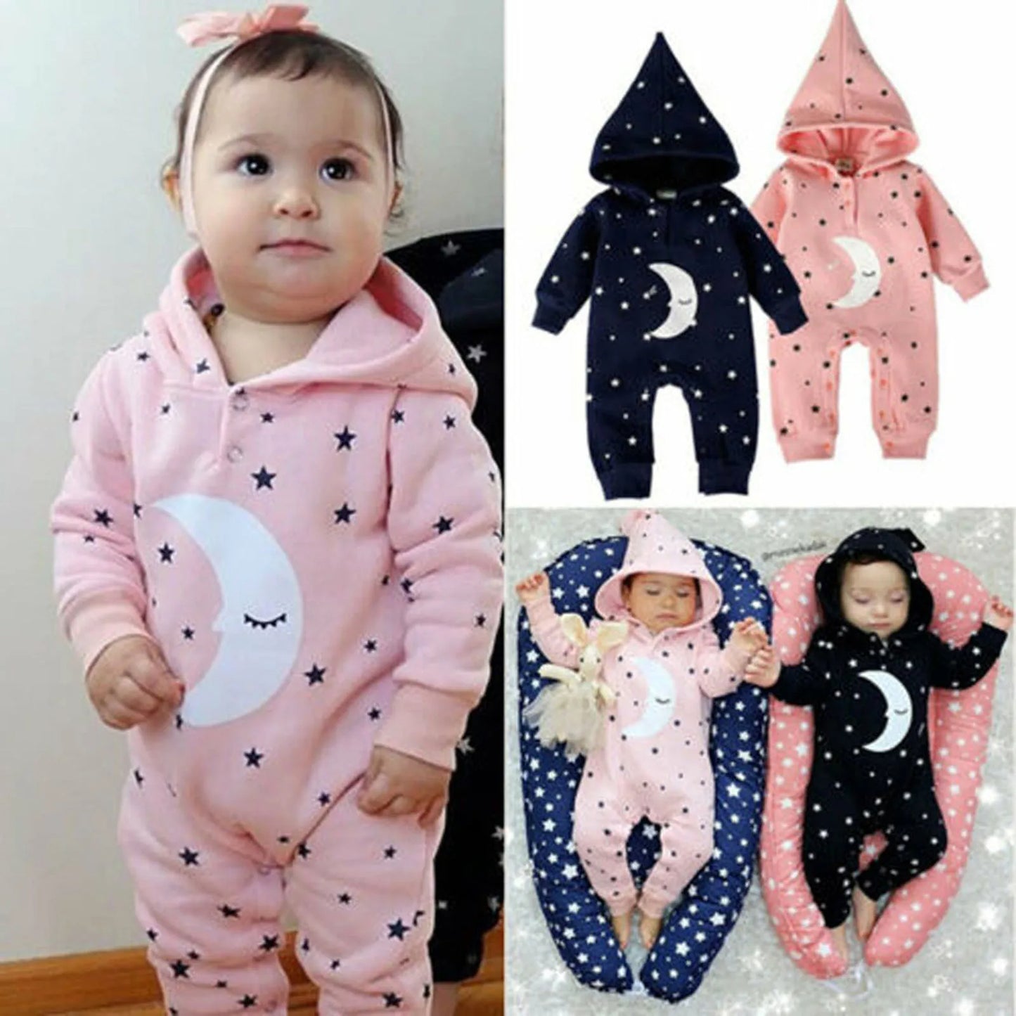 Infant Baby Boys Girls Jumpsuits Long Sleeve