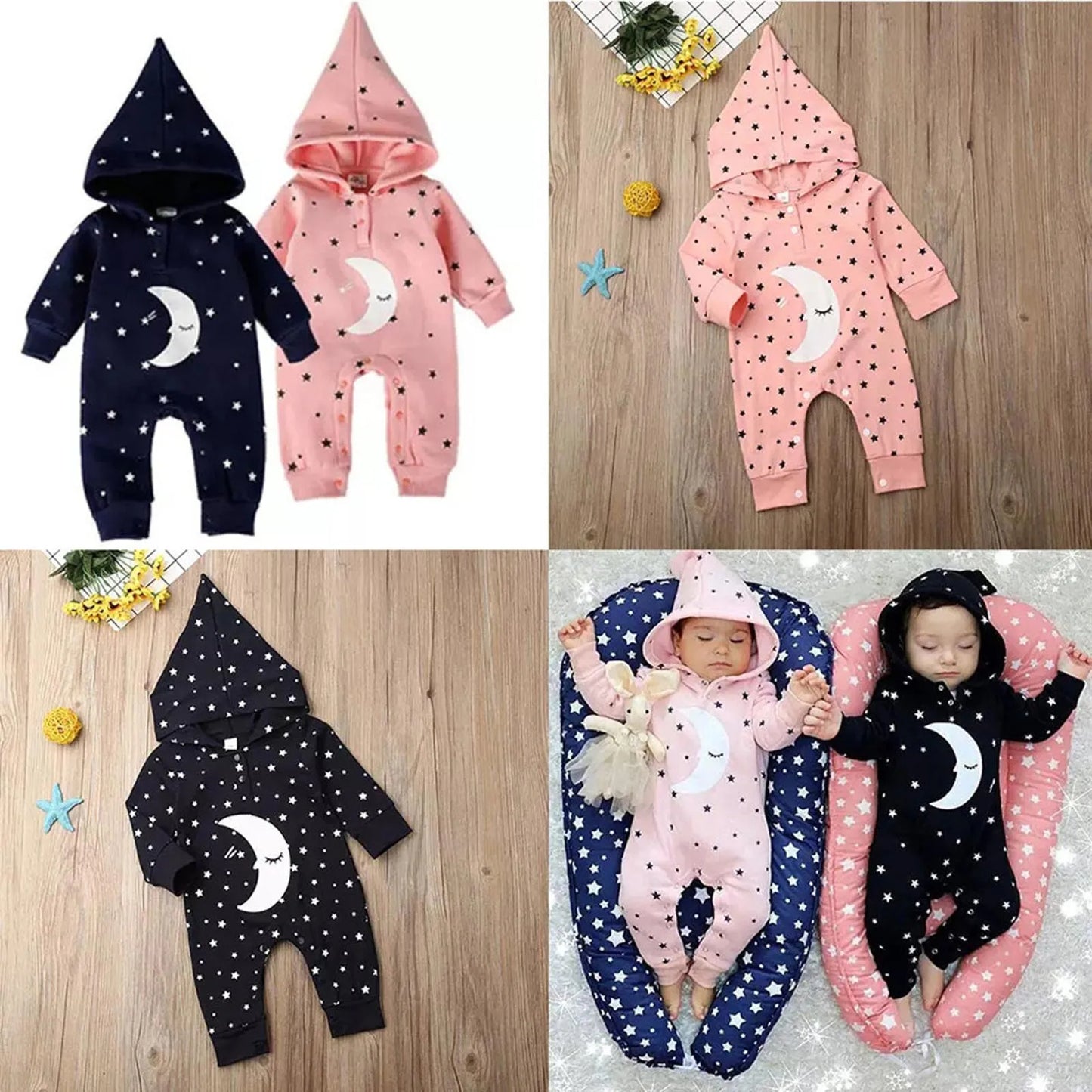 Infant Baby Boys Girls Jumpsuits Long Sleeve