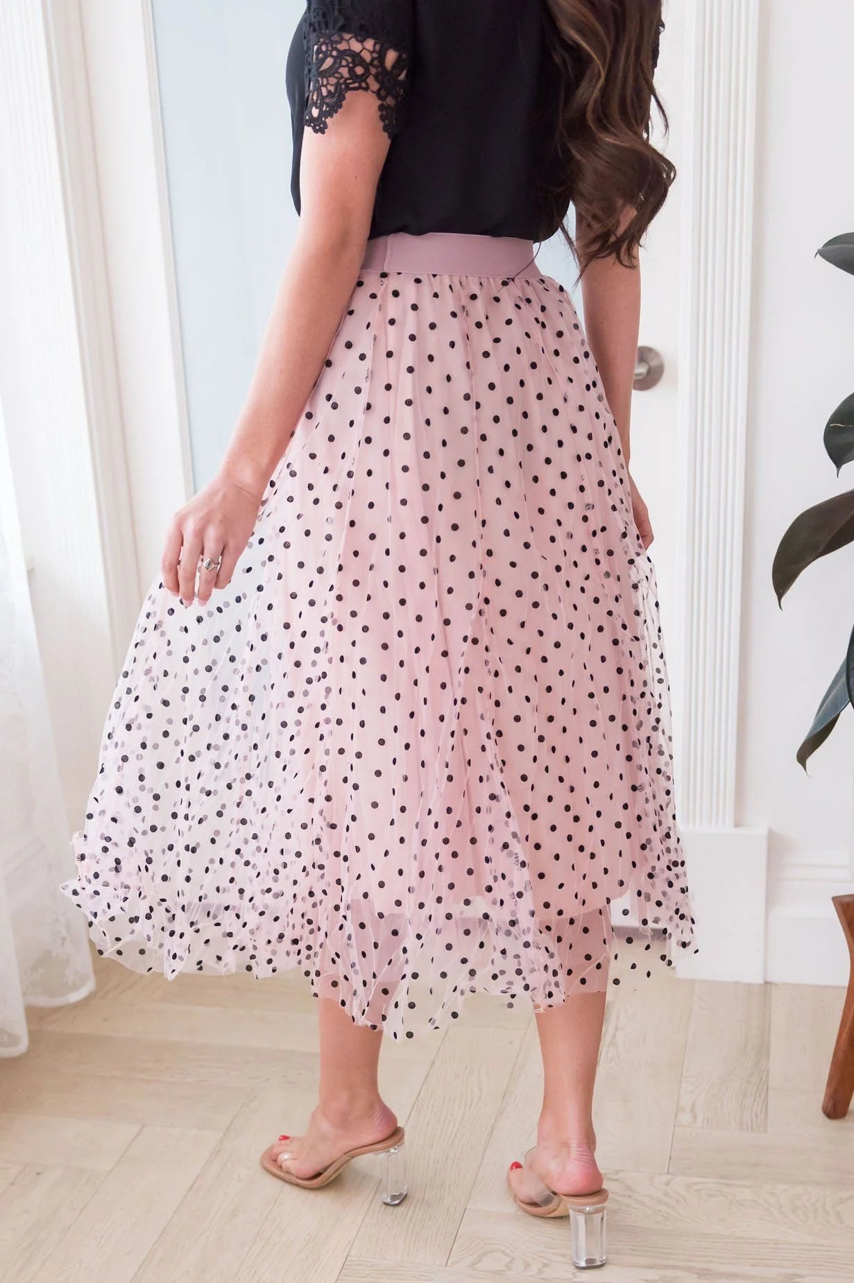 Dot Polka Multi-layered Skirt