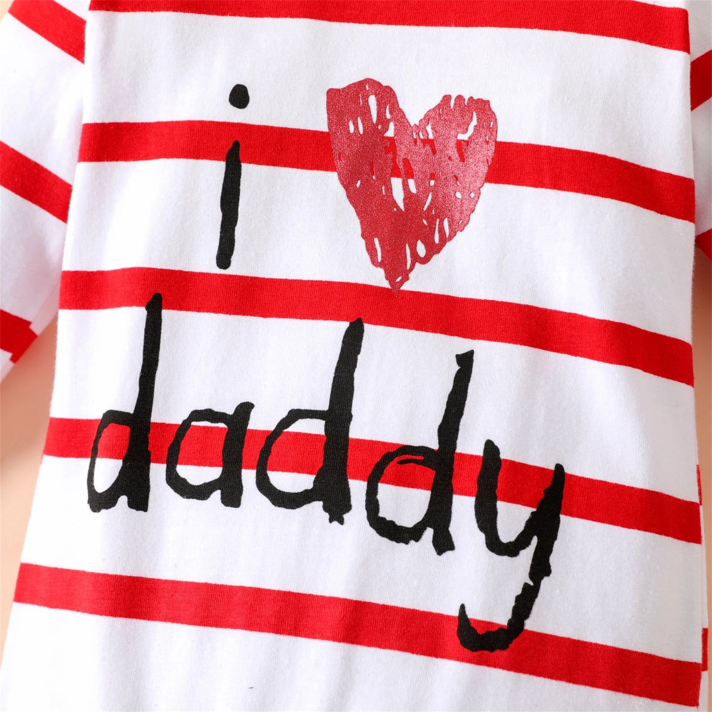 Baby Heart Letter Print Long-sleeve Jumpsuit
