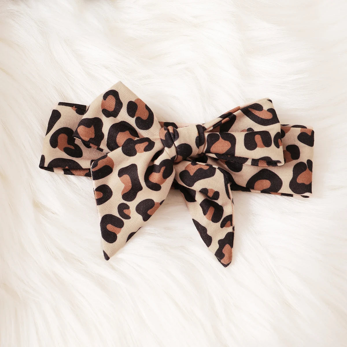 Leopard Ruffle Fly Sleeve Long Sleeve Bodysuit