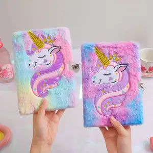 Cross-Border Unicorn Plush Notebook