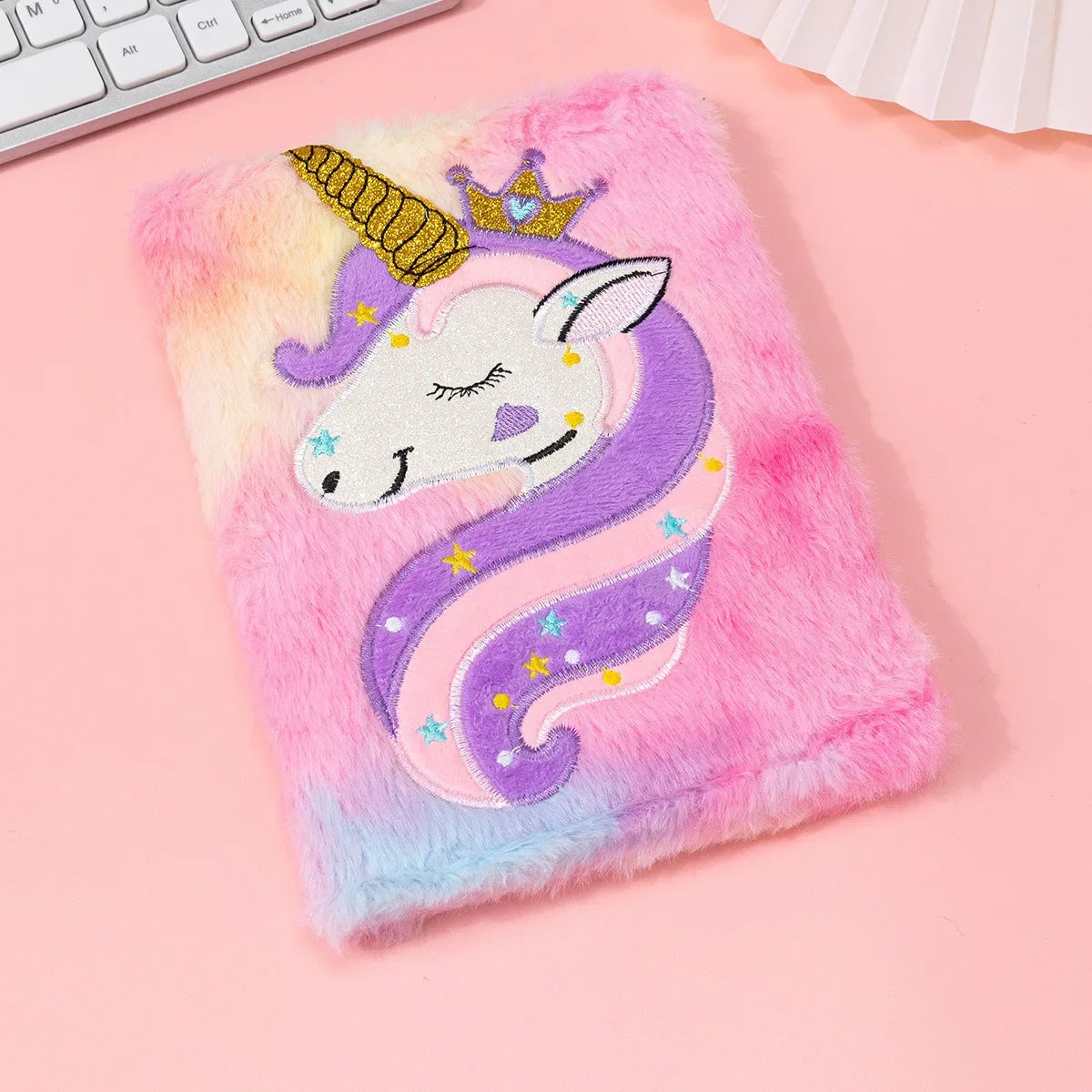Cross-Border Unicorn Plush Notebook